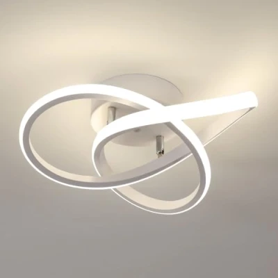 Imagen de Comely Lámpara de Techo LED Moderna, 30W 3375LM Plafon con forma Flor para Dormitorio, Pasillo, Cocina, Baño, Blanco, Luz Natural 4500K