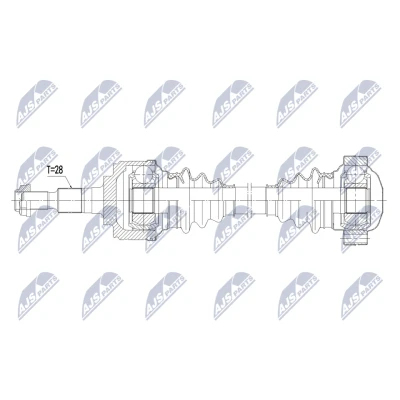 Imagen de NTY NPW PS 020 Árbol de transmisión Eje trasero izquierda, trasero, derecha 700mm Caja cambios manual