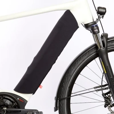 Imagen de FAHRER Protector de batería Berlin AKKU COVER TUBE Intube Frame, talla M, accesorios para bicicletas eléctricas, negro