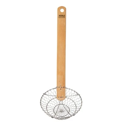 Imagen de KitchenCraft World of Flavours Espumadera china con mango de madera bambú, 33 cm, 13&quot;