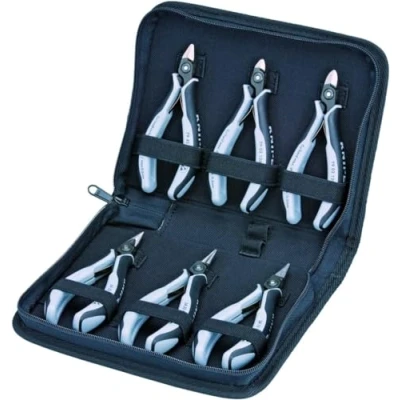 Imagen de Knipex Estuche con alicates de electrónica herramientas para trabajos en componentes electrónicos 00 20 16 P ESD