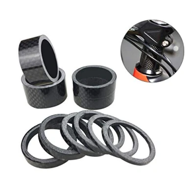 Imagen de PLATT Espaciadores direccion Bicicleta,MTB Espaciador Separador de Fibra Carbono,1 1/8&quot; para la Bici,5mm 10mm 15mm 20mm10 pcs