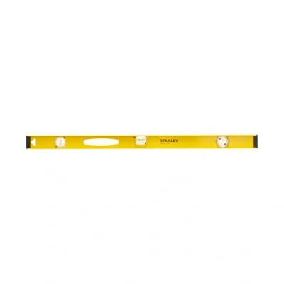 Imagen de STANLEY Nivel perfilado de aluminio, 80 cm, 3 burbujas (horizontal, vertical y graduable), regla en centímetros, extremos protectores, precisión +/ 1.5mm/m, 1 42 921