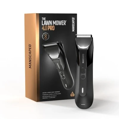 Imagen de MANSCAPED® The Lawn Mower® 4.0 PRO Recortadora para ingles y cuerpo, Nueva cuchilla de recortado SkinSafe®, Afeitadora resistente al agua, Carga USB C e inalámbrica, bloqueo seguridad