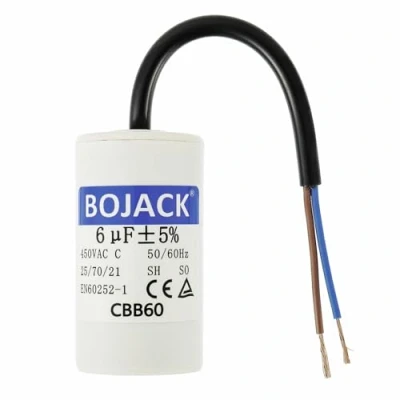 Imagen de BOJACK CBB60 6uf 450V 50/60HZ Condensador de arranque motor, funcionamiento del SH Condensadores, supresión, con alambre