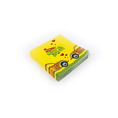Imagen de BRISA VW Collection Servilletas de papel Escarabajo/Beetle (Flower Power/Amarillo/3 capas)