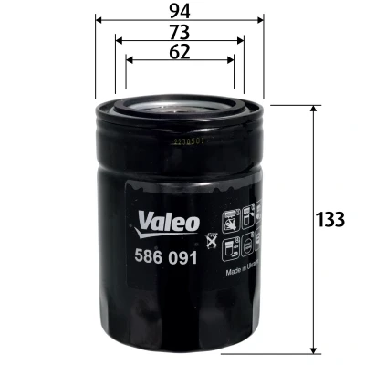 Imagen de VALEO 586091 Filtro de aceite enroscable FORD: Ranger Mk2, Maverick SUV, FORD USA: Explorer Mk2
