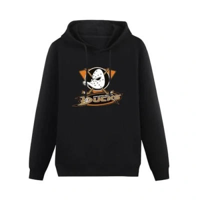 Imagen de YOKIHI Mighty Ducks Anaheim Sudadera con capucha para hombre, Negro, XL