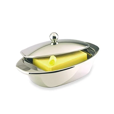 Imagen de Grunwerg BD 001DW Plato de Mantequilla Doble Pared, Acero Inoxidable