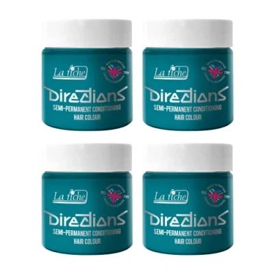 Imagen de 4 x La Riche Directions Semi Permanent Hair Color Bote de 100 ml (Turquoise)
