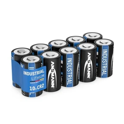 Imagen de ANSMANN Batería de Litio CR2 3 V Pack 10 Pilas CR 2 con y 1700 mAh/Ideal para cámaras, alarmas, linternas Mucho más desechable