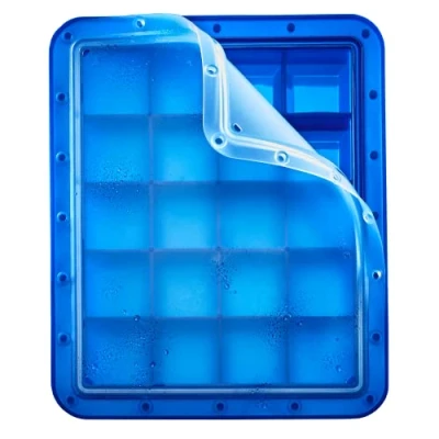 Imagen de Lurch 240760 Ice Former Arctic Cube Cubitera (4 cm, capacidad para 20 cubitos de hielo con tapa transparente), color azul