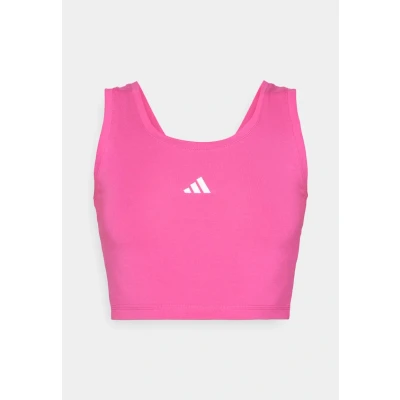 Imagen de adidas Mujer Essentials Small Logo Cotton Lifestyle Tank, Semi Lucid Fuchsia/White, L