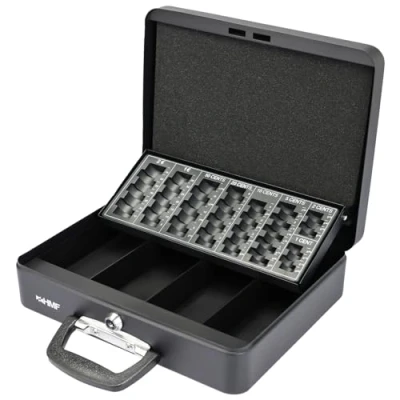 Imagen de HMF 10016 02 Caja de caudales, para transportar y contar dinero 30 x 24 11 cm, negro