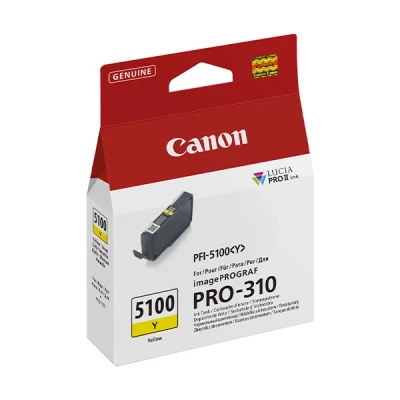 Imagen de ImagePROGRAF PRO 310 Canon PFI 5100Y cartucho de tinta amarillo (original)