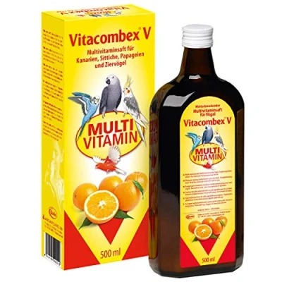 Imagen de Quiko VitacombexV Jugo Multivitamínico 500ml para Aves de compañía, y Pollos un Suministro óptimo vitaminas la prevención deficiencias vitamínicas en jóvenes Adultas