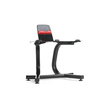 Imagen de Bowflex SelectTech Stand with Media Rack Estante para Mancuernas Ajustables, Adultos Unisex, Rojo, Negro, Gris, Talla Única