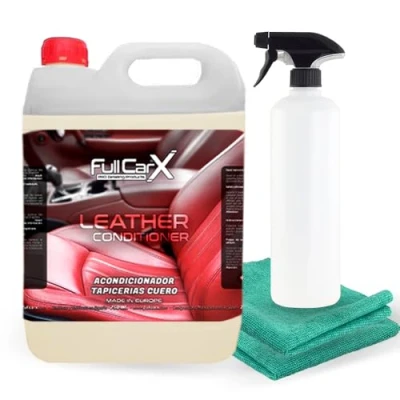 Imagen de FULLCARX Leather Conditioner 5 Litros Acondicionador Hidratante Cuero Coche, Tratamiento Tapicería Asientos Piel Nutriente Restaura Elasticidad Original Producto Limpieza Detailing Profesional