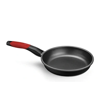 Imagen de BRA Premiere Sartén 24 cm, Aluminio Fundido, Tricapa con revestimiento antiadherente reforzado sin PFOA, apta para todo tipo de Cocinas incluida Inducción, color rojo