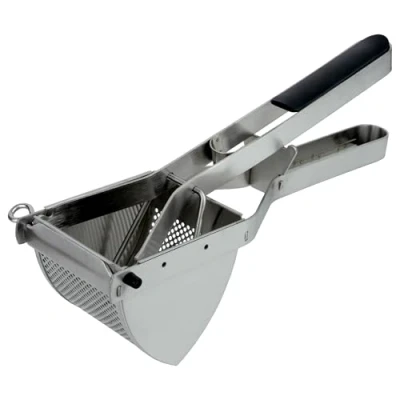 Imagen de Grunwerg PT 6272 Rallador de Patatas, pasapurés, prensador Frutas y Verduras con Mango ergonómico, Acero Inoxidable, Metalizado, 28 x 8 10 cm