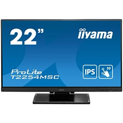Imagen de iiyama T2254MSC B1AG 21,5&quot; PCAP 10P Táctil, Anti Glare Coating, 1920x1080, Panel IPS, Slim Bezel, Altavoces, HDMI, DisplayPort, Double Hinge Stand, 250cd/m², USB HUB (2X 3.0), Táctil Interface
