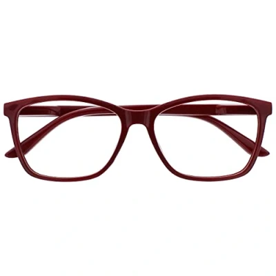 Imagen de The Reading Glasses Company Gafas De Lectura Marrón Oscuro Rojo Lectores Grande Estilo Diseñador Hombres Bisagras Resorte R51 Z +2,00 50 g