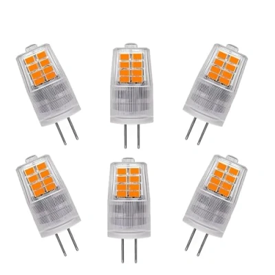 Imagen de ZHIYUE Bombillas LED G4 3W Blanco Cálido 3000k 300LM AC220 240V No Regulable reemplaza la bombilla halógena 30W base candelabros de sala estar, lámparas pared(paquete 6)