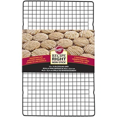 Imagen de Wilton 03 3136 Estante de refrigeración, Receta Derecha, Antiadherente, 40,6 cm x 25,4 cm, Acero, Negro