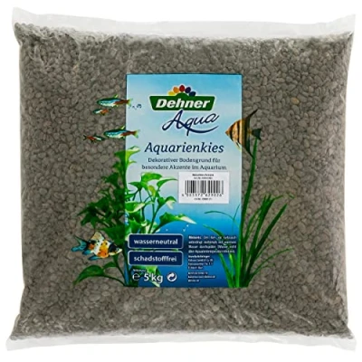 Imagen de Dehner Aqua Antaro Black Grava para Acuario (Grano 4 6 mm, 5 kg), Color Negro
