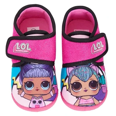 Imagen de LOL Surprise Pantuflas de muñecas para niñas, fáciles fijar, zapatos interior casa, purpurina rosa, Pink, 30 EU
