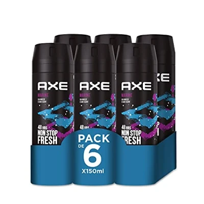 Imagen de Axe Desodorante para Hombre Bodyspray Marine 150 ml Pack de 6