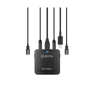 Imagen de Kit De Grabación Boya By dm20 Dos Canales Compatible Usb c Lightning Apple Portátiles