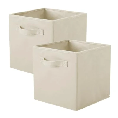Imagen de Powerking Cesta Plegable de Almacenamiento Ropa Cubos, contenedores y cajones (blanco, 2)