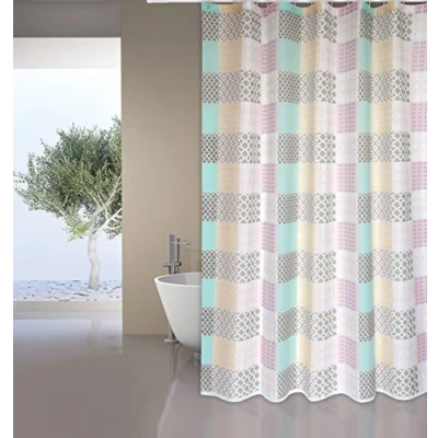 Imagen de Cortina de baño MSV &quot;Premium&quot; poliester 180 x 200 cm