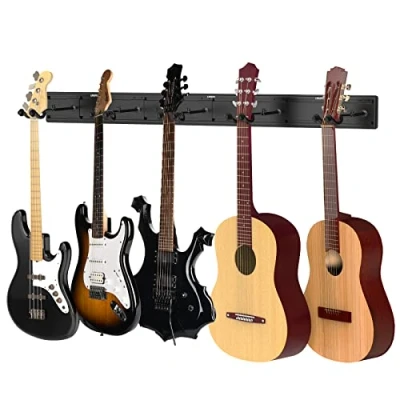 Imagen de LEKATO soporte de pared para guitarras múltiples, guitarra, todo tipo, y ukelele bajo