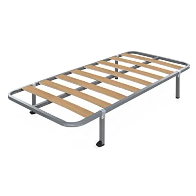 Imagen de Cama express Somier Hades con Patas de 25 cm Estructura Madera y Tubos Acero Ideal para Dormitorio Habitación tu Hogar Medidas: 90 x 190