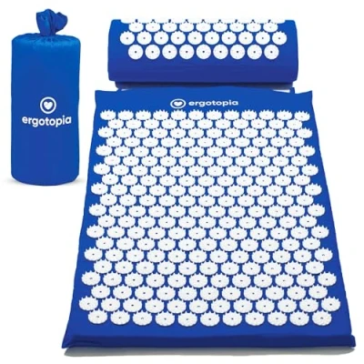 Imagen de Ergotopia Esterilla de Acupresion, Alfombras Acupresion con Cojín para Masajes, Relajación y Mejorar la Circulación Sanguínea Espalda, Mat Dolores Cervicales