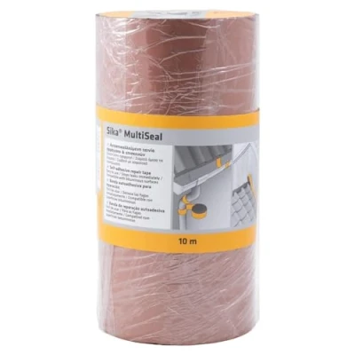 Imagen de Sika Banda autoadhesiva bituminosa Multiseal Terracota Soporte múltiple Para reparación de cubiertas y fisuras en edificios 10m x 300mm