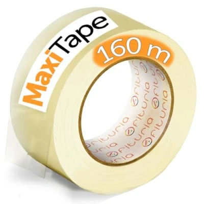 Imagen de OFITURIA Cinta Adhesiva de Embalar Transparente para Embalaje Cajas Cartón Envíos y Mudanzas. Precinto Empaquetados Seguros Resistentes (48mmx160m, Transparente, 1 Rollo)