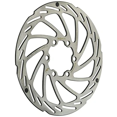 Imagen de BBB Cycling Disco de freno bicicleta con 6 pernos acero inoxidable para indicador desgaste carretera montaña E Bikes MTB 140mm PowerStop BBS 111