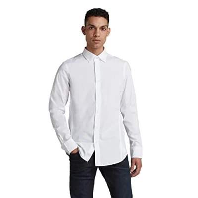 Imagen de G STAR Camisa Dressed Super Slim, Hombre, Blanco (White D17026 c271 110), M