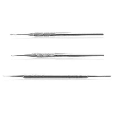 Imagen de Set Pedicura Profesional Blizzard 13 cm Lima Uñas Encarnadas, Excavador, 16 Lima/Cureta Acero Inoxidable Forjado Alemán Podología Dispositivos Médicos, Marcado CE