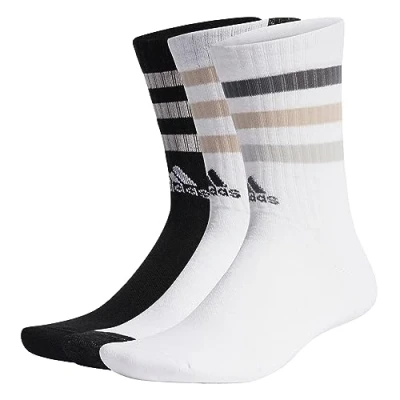 Imagen de adidas Set Di 3 Paia Calze Alte Socks, White/Black/White, 48 51 Unisex adulto