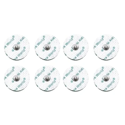 Imagen de Almohadillas de Electrodos Tens autoadhesivos forma redonda con conexión perno 3,5 mm compatibles dispositivos Beurer y Sanitas (8)
