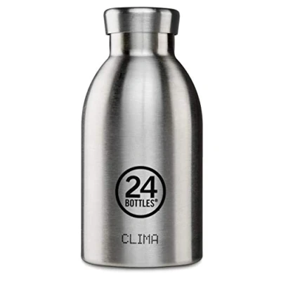 Imagen de 24Bottles Clima Botella Agua Acero Inoxidable, Termica 330ml 12H Caliente y 24H Frío Ideal como Gimnasio, Niños Deporte, Cantimplora 100% Hermética, Water Bottle Sostenible