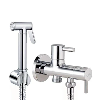 Imagen de Kibath 414151 higiene íntima con instalación sin Obra sustituto del Bidet. Grifo para WC. Sólo Agua fría, Cromo Brillo