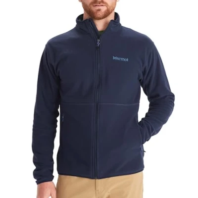 Imagen de Marmot Hombre Rocklin Jacket, chaqueta polar cálida, de exterior con cremallera completa, jersey transpirable y resistente al viento, Arctic Navy, L
