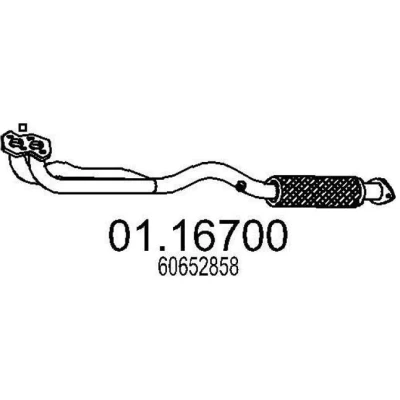 Imagen de MTS 01.16700 Tubo de escape 1040 delante para silenciador intermedio ALFA ROMEO: 156 Berlina, Sportwagon