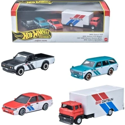 Imagen de Hot Wheels Premium Car Culture Team Transport Drift GReddy Colección Coleccionista Pack 4 1:64