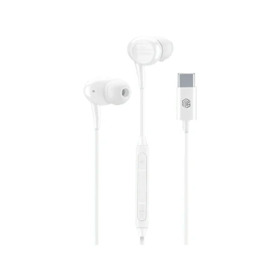 Imagen de Auriculares de botón Music Sound Arms, Control remoto, Micrófono integrado, USB C, Blanco